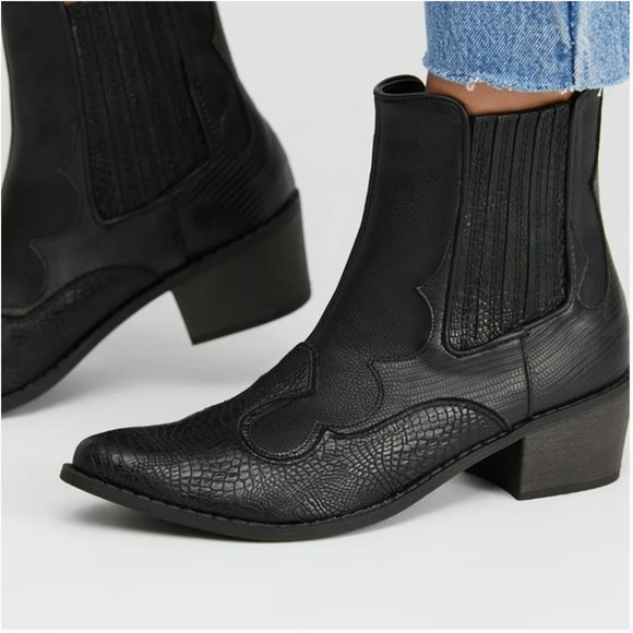 Coconuts By Matissa Cavalier Boots Western Cowboy Boots Heeled Black Size 8.5 - Picture 2 of 10